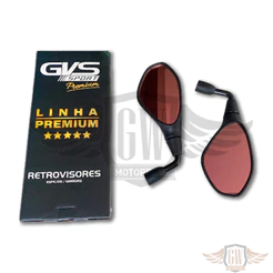 Retrovisor Gvs Bmw F800 Rebaixado Curto Honda Convexa Ruby