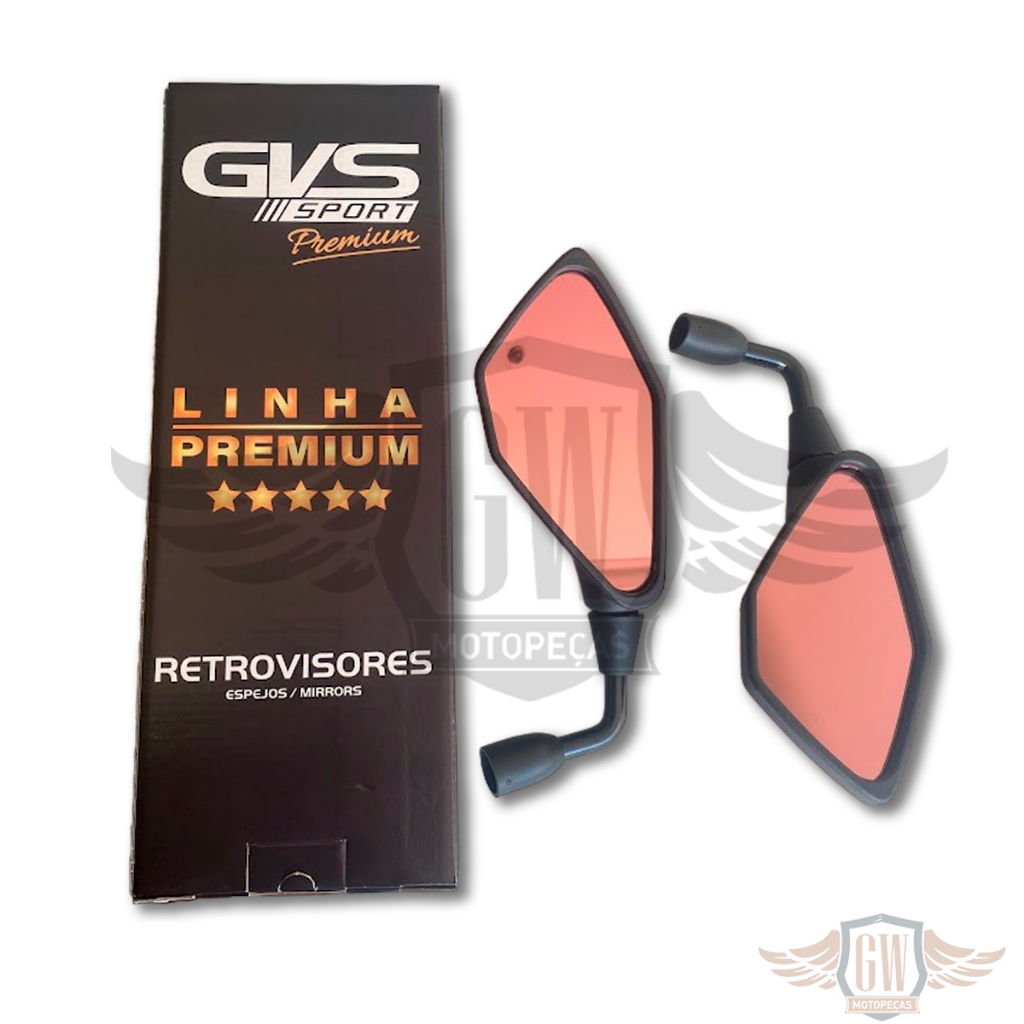 Retrovisor Gvs Kawasaki Z400 H Curta 90 Honda Convexa Ruby