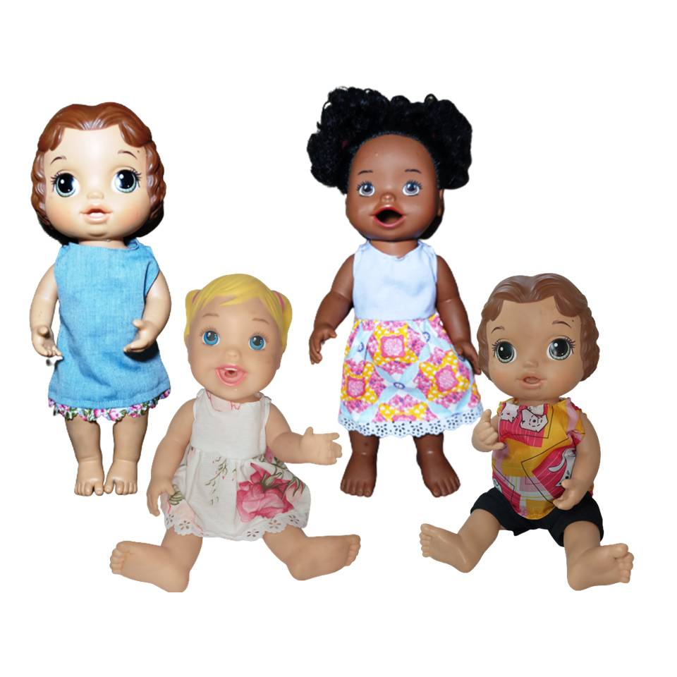 4 Roupinhas  para boneca Baby Alive/ My Little Baby / Little Mommy