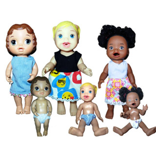 4 Vestidos + 4 calcinhas para boneca Baby alive, My little e similares