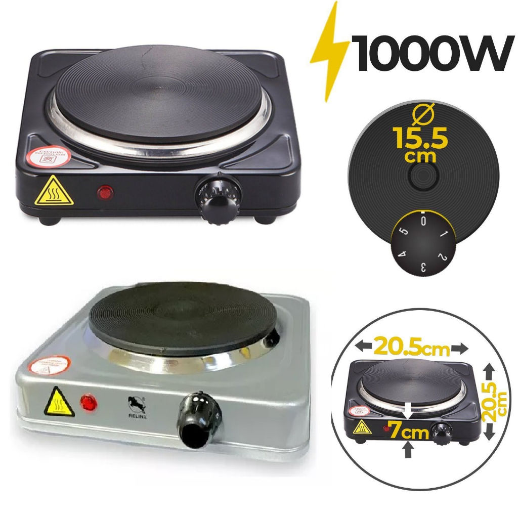 Fogareiro Fogão Elétrico 1000 Watts Cooktop Qualquer Panela