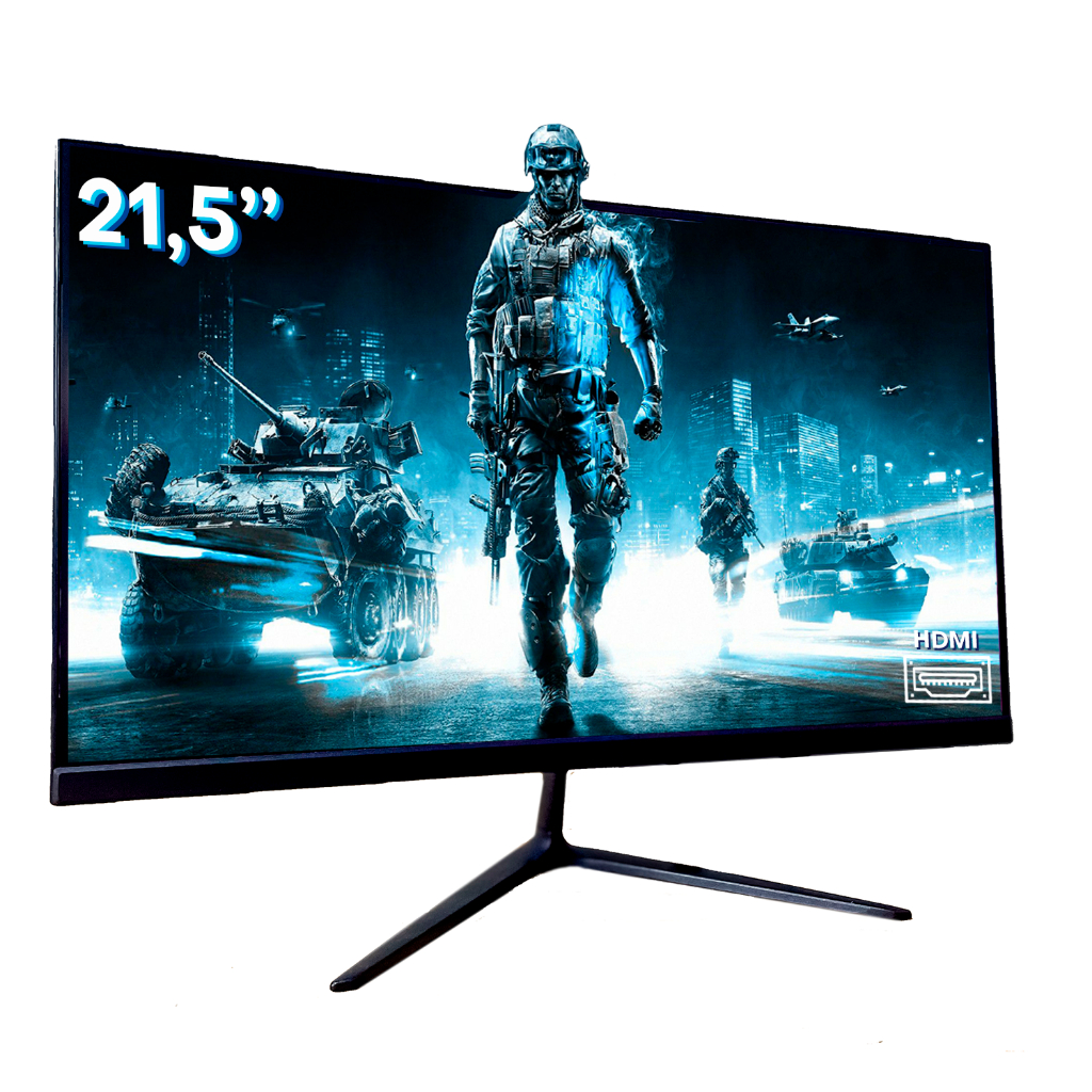 Monitor Widescreen 21.5'' Polegadas Borda Ultrafina Full HD 75HZ Novo Gamer 1920x1080