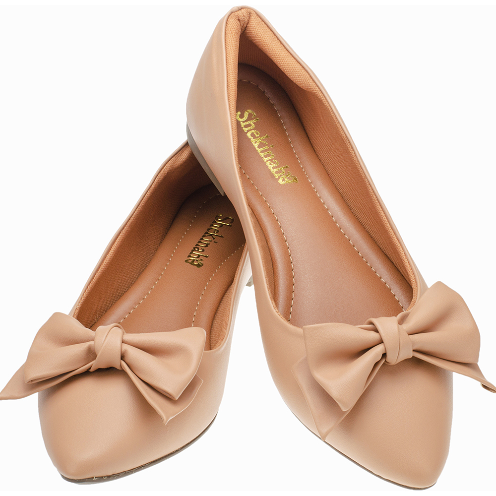 Sapato Sapatilha Bico Fino Feminina Clássica Tendencia Elegante Shekinah Festa Linda Laço - Women Shoes