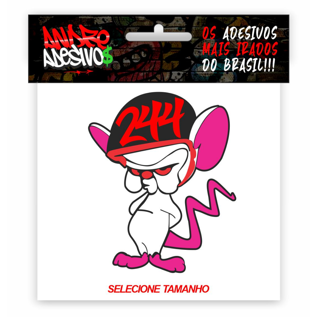 ADESIVO ORIGINAL CEREBRO 244 / PERSONAGEM DO GRAU / ADESIVO DE BIKE E MOTO / NÃO DESBOTA