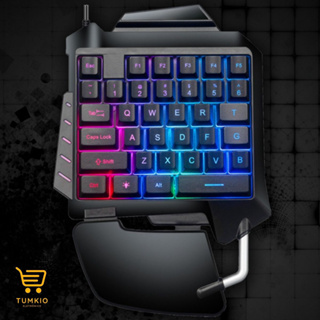 Teclado e Gamer Luminoso Ergonômico Teclado de Uma Mão em Oferta na Shopee