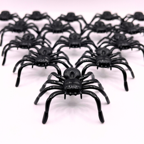 Kit 50 Mini Aranha De Plastico Brinquedo Hallowen Dia Das Bruxas Lembrancinha Dia Das Crianças