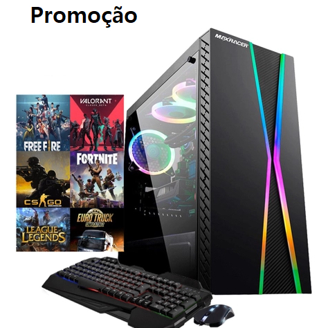 cpu pc gamer computador 8gb ssd128g+hd500g hdmi placa de video R5 roda autocad corel csgo lol et2 roblox gta5 free fire