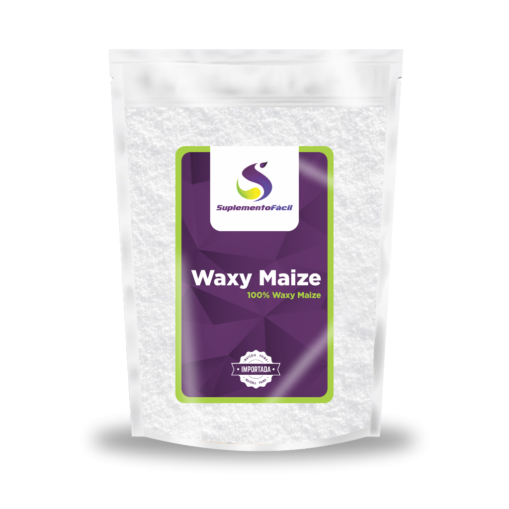 Waxy Maize Puro 1kg 100% Waxy Maize Natural - Suplemento Fácil