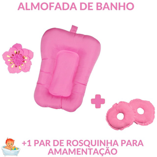 Kit de Almofada de Banho para Banheira de Bebê + Rosquinha de Amamentação 1 PAR 2 UNIDADES de Protetores de Peitos Mamilos Várias Cores Menina e Menina em Oferta na Shopee
