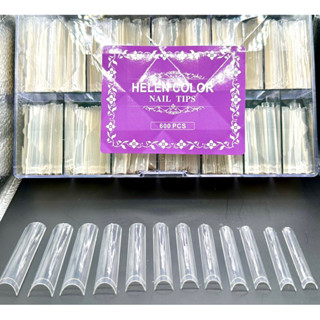 Unha Tips Quadrado Extra Longa Helen Color C/600 Transparente