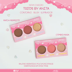 Coleção Trios by Anita Paleta Contorno Iluminador Blush