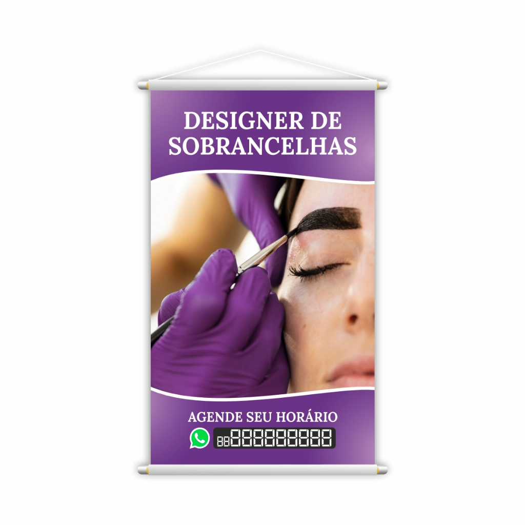 Banner Designer de Sobrancelhas Salão Contato