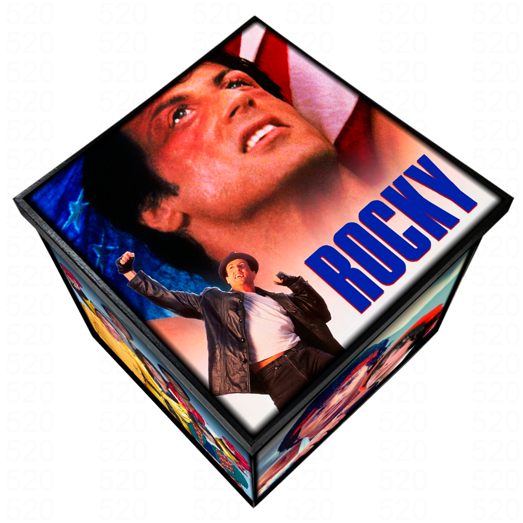 Caixa Decorativa e Organizadora - Rocky Balboa - Em Madeira MDF - Sylvester Stallone