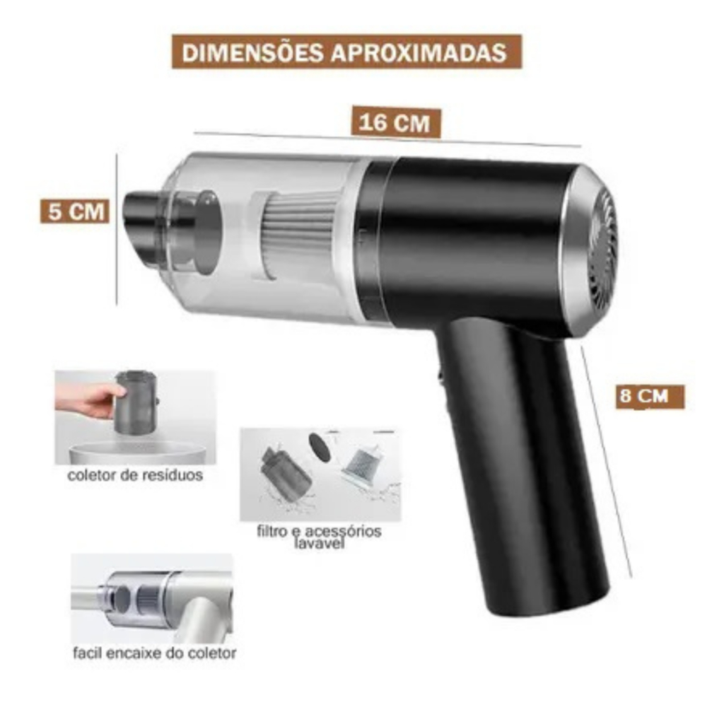 Aspirador de Pó Portátil Aspirador de Pó Automotivo Aspirador Portátil LE-MR69