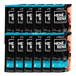 Kit Alisante Henê Rená Preto Azulado Pouch 180g Embelleze - 12 Unidades
