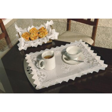 Toalhas De Bandeja C/ 2 Toalhas De Renda 30cm X 40cm - Romance em Oferta na Shopee