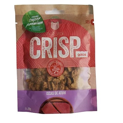 Snack Natural Crisp para Gatos Iscas de Atum 20g