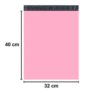 100 Envelope Plástico Segurança Rosa 32x40 Saco Plástico Correios em Oferta na Shopee