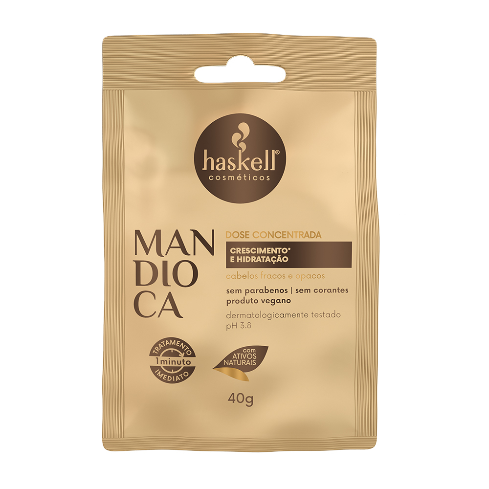 Sache Dose Concentrada Mandioca Tratamento 1min 40g Haskell