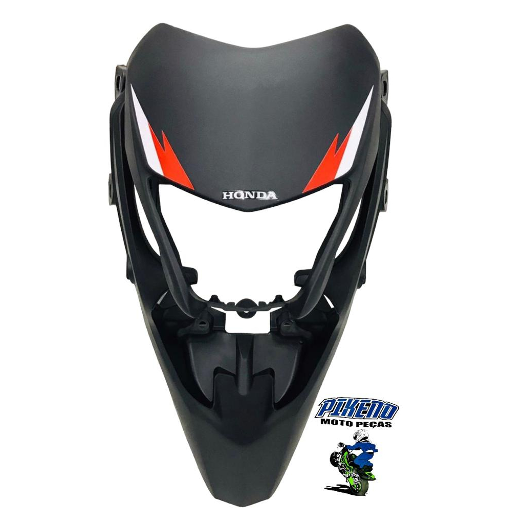 Mascara do farol e bico frontal xre 300 preto 2009 ate 2018 em Oferta na Shopee