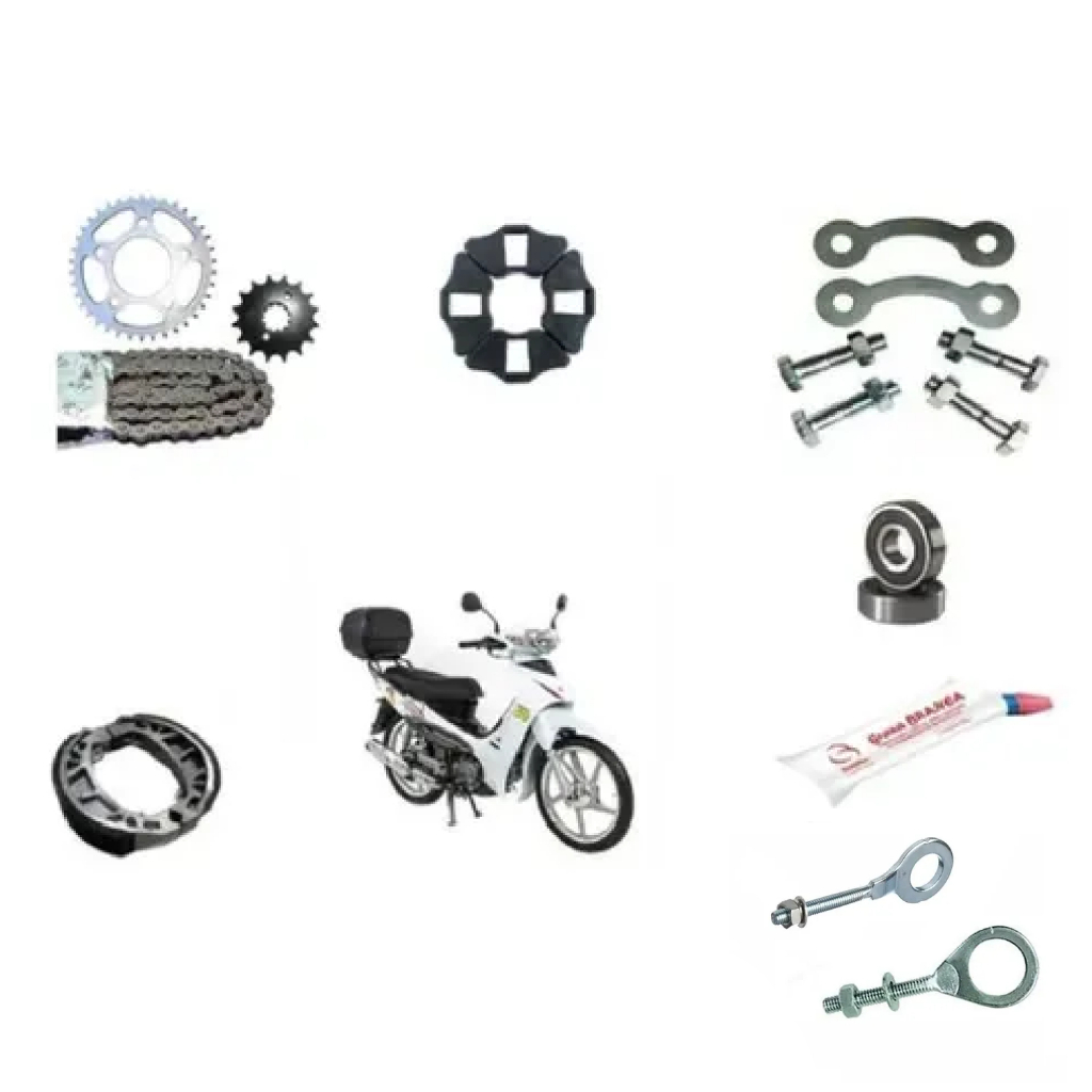 Kit Relação Dafra Zig 50 + Lona + Rol + Trava + Esticador ..