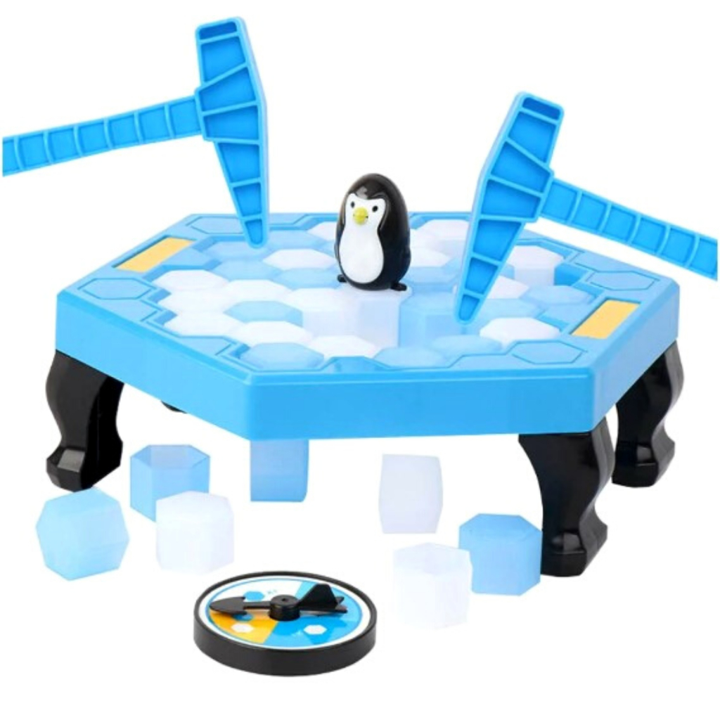 Jogo pinguim numa fria brinquedo pinguim quebra gelo