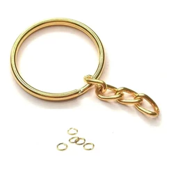 50 Pçs /100pcs/150pcs Argolas Para Chaveiro+50 Pcs/100pcs/150pcs +Elo 8mm