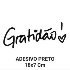 Adesivo para carro moto Gratidão -18x7Cm