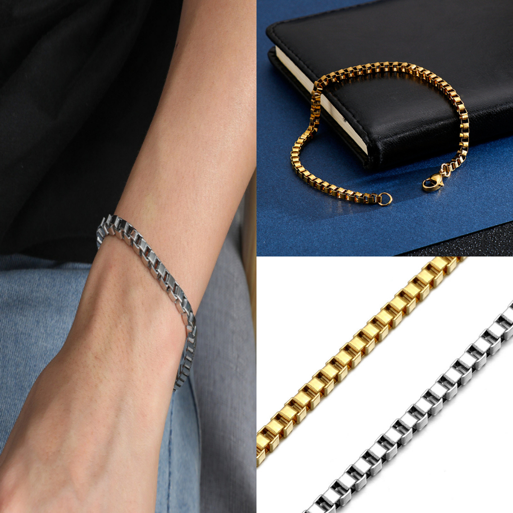 Pulseira de Banhado a Veneziana Aço inoxidável Antialérgico