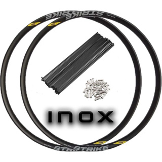 Kit Aro 29 Par Vzan Strike Pro 28 32 36 Furos Disc Raios Inox 28F 32F 36F - 2 Aros em Oferta na Shopee