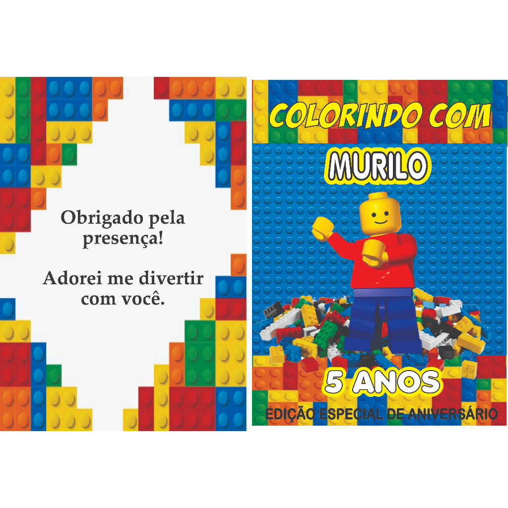 Livros de colorir 20x15cm - LEGO - Lembrancinha