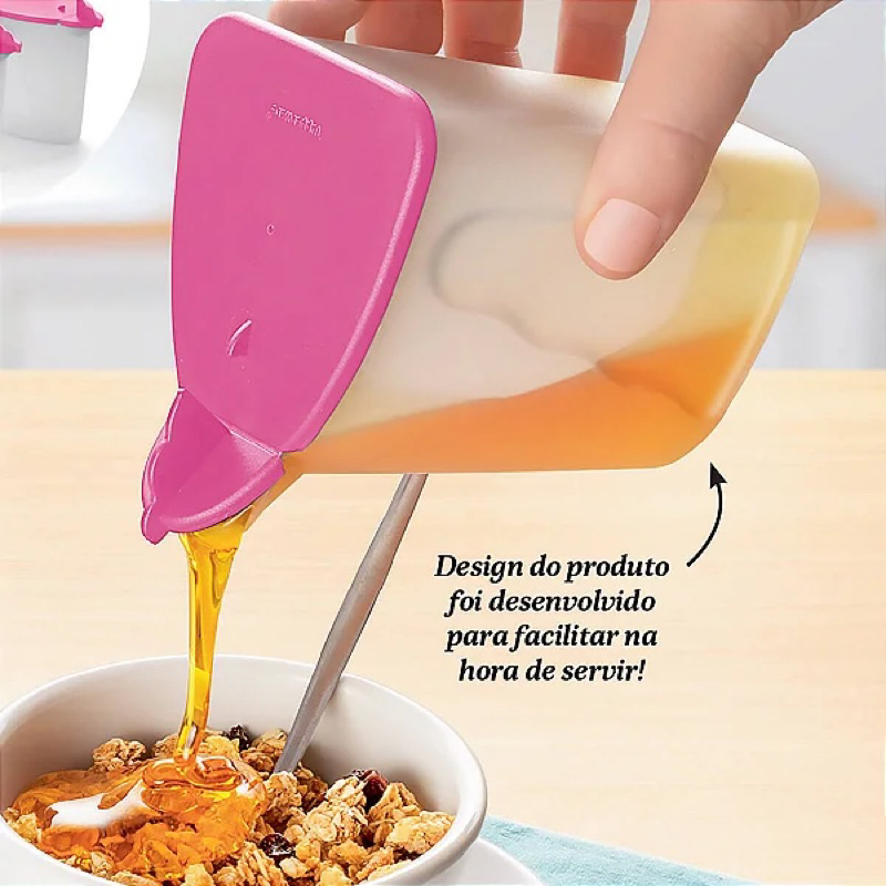 Tupperware Dispenser Murano 350ml Tampa Rosa