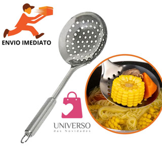 Escumadeira Para Frituras Arroz Massas Em Aço Inox 32cm Original Cozinha Uso Doméstico