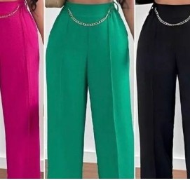 Calça Pantalona Com CORRENTE Duna