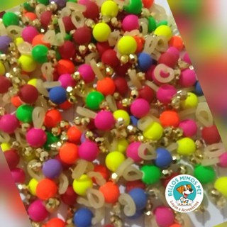 25 NEON EMBORRACHADO JOIA PET LACINHOS PENTEADOS LAÇOS PET BANHO A TOSA E PET SHOP.