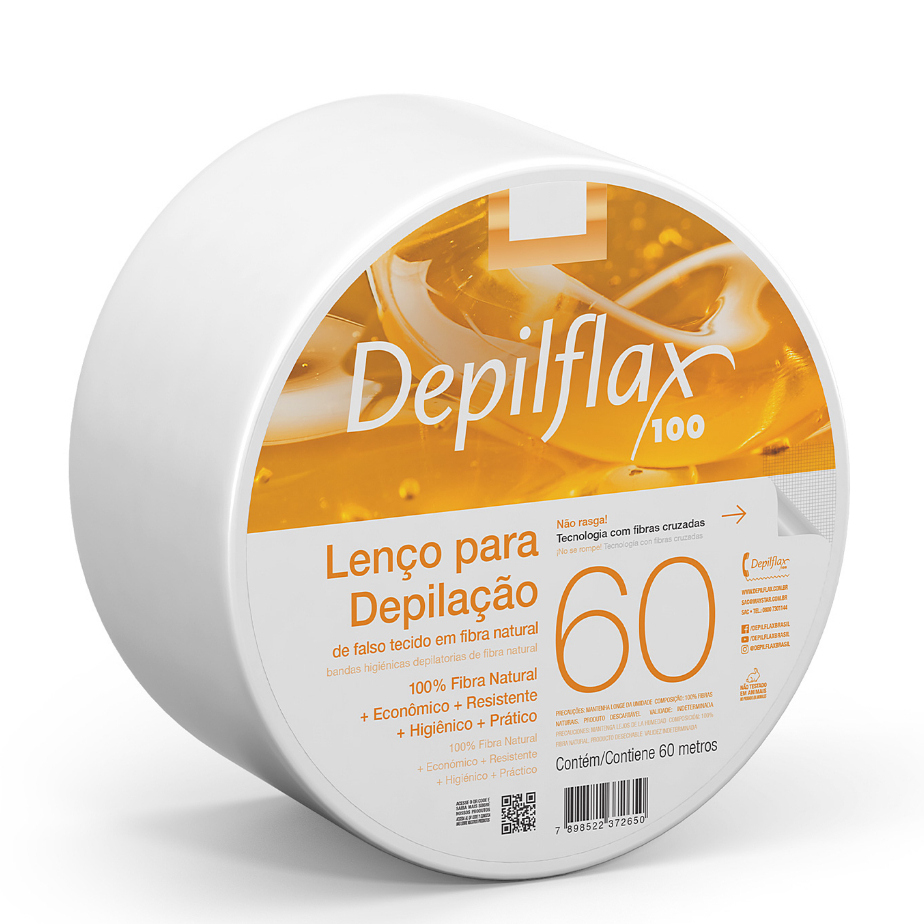 Papel Lenço Para Depilação Depilflax Rolo 60m Depilatório em Oferta na Shopee