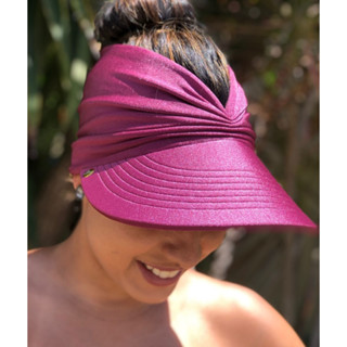 Viseira turbante de praia com proteção solar 50uv