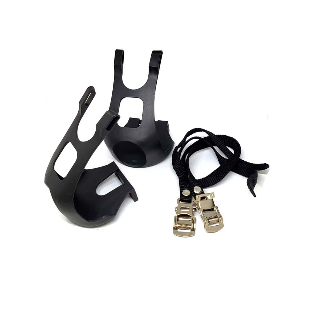 Pedaleira Maxford Bike Nylon Com Fivela Mtb Speed Firma Pé Preto
