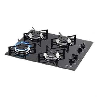 Fogão Cooktop 4 Bocas Fischer 1519 Preto Gás Bivolt Superautomático