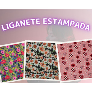 Malha Liganete estampada - Várias Estampas