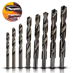 Kit Jogo 8 Brocas Aço Rápido Metal Alumínio Plástico Madeira 11,12,13,14,15,16,17,18mm Haste Rebaixada