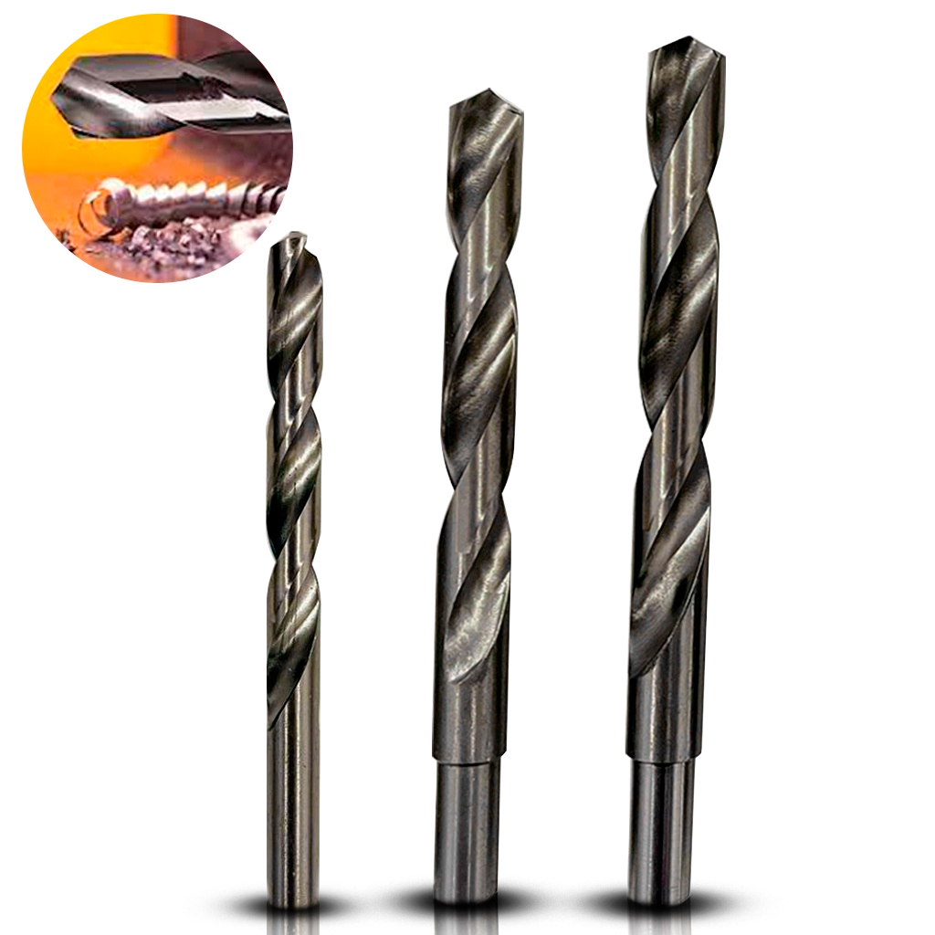 Kit Jogo 3 Brocas Aço Rápido Para Metal Madeira 13-14-15mm Haste Rebaixada em Oferta na Shopee