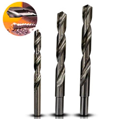Kit Jogo 3 Brocas Aço Rápido Para Metal Alumínio Plástico E Madeira 13-14-15mm Haste Rebaixada