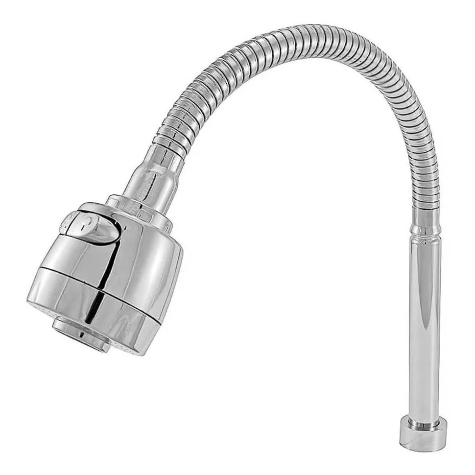 Cano Gourmet com Botao Cromado Para Torneira com Preto