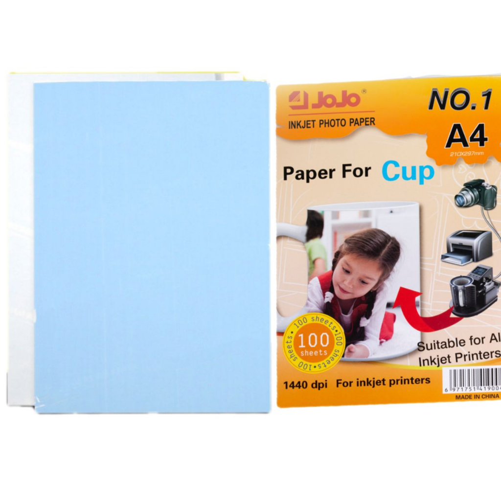 200 Folhas Papel Sublimático JOJO A4 90g Fundo Azul para sublimação Secagem Rápida em Oferta na Shopee