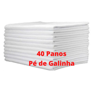 kIT 40 PANOS DE PRATO LISO PE DE GALINHA em Oferta na Shopee