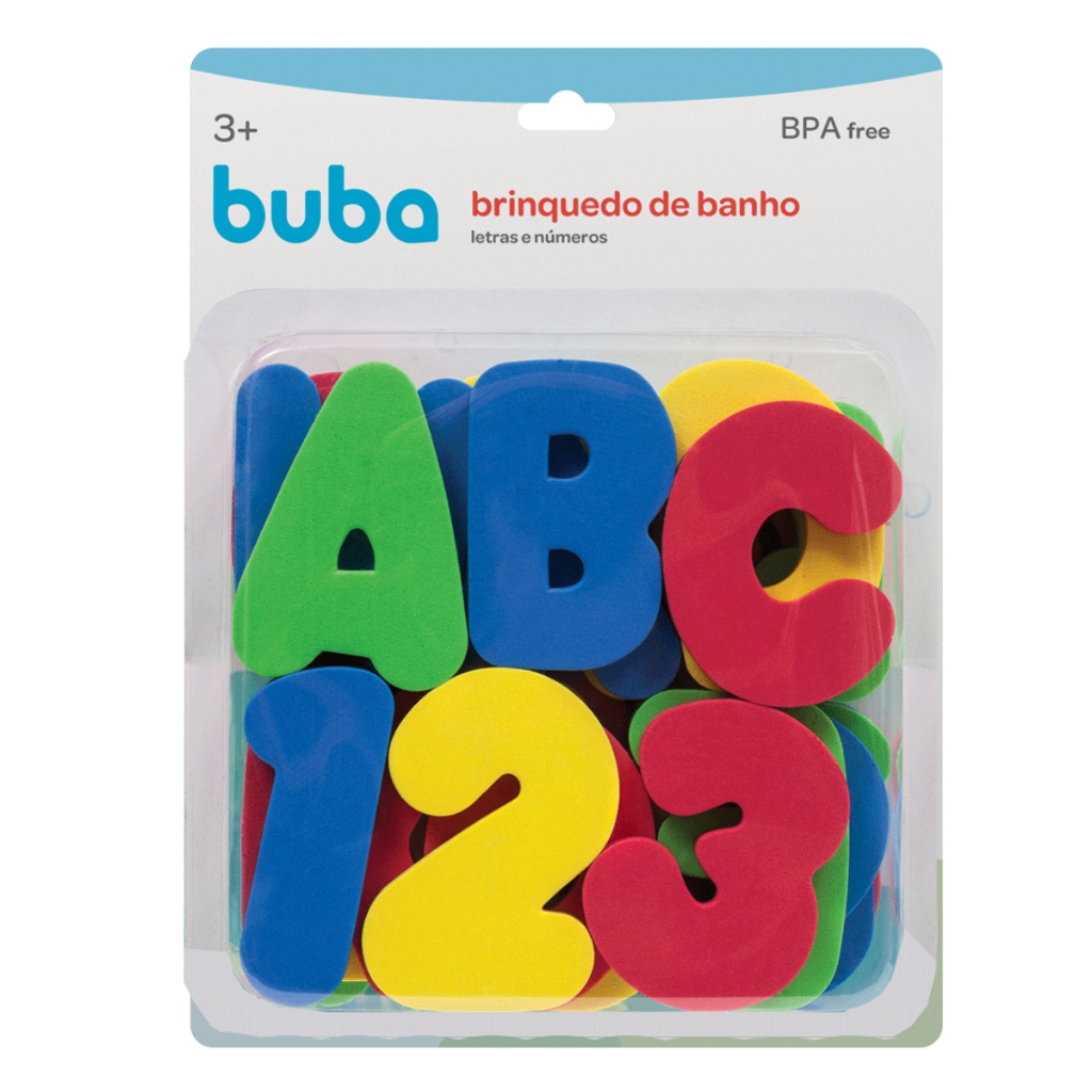 Brinquedos Para Bebê Banho Letras e Números Bebê Brinquedo Pedagógico Educativo Infantil Buba
