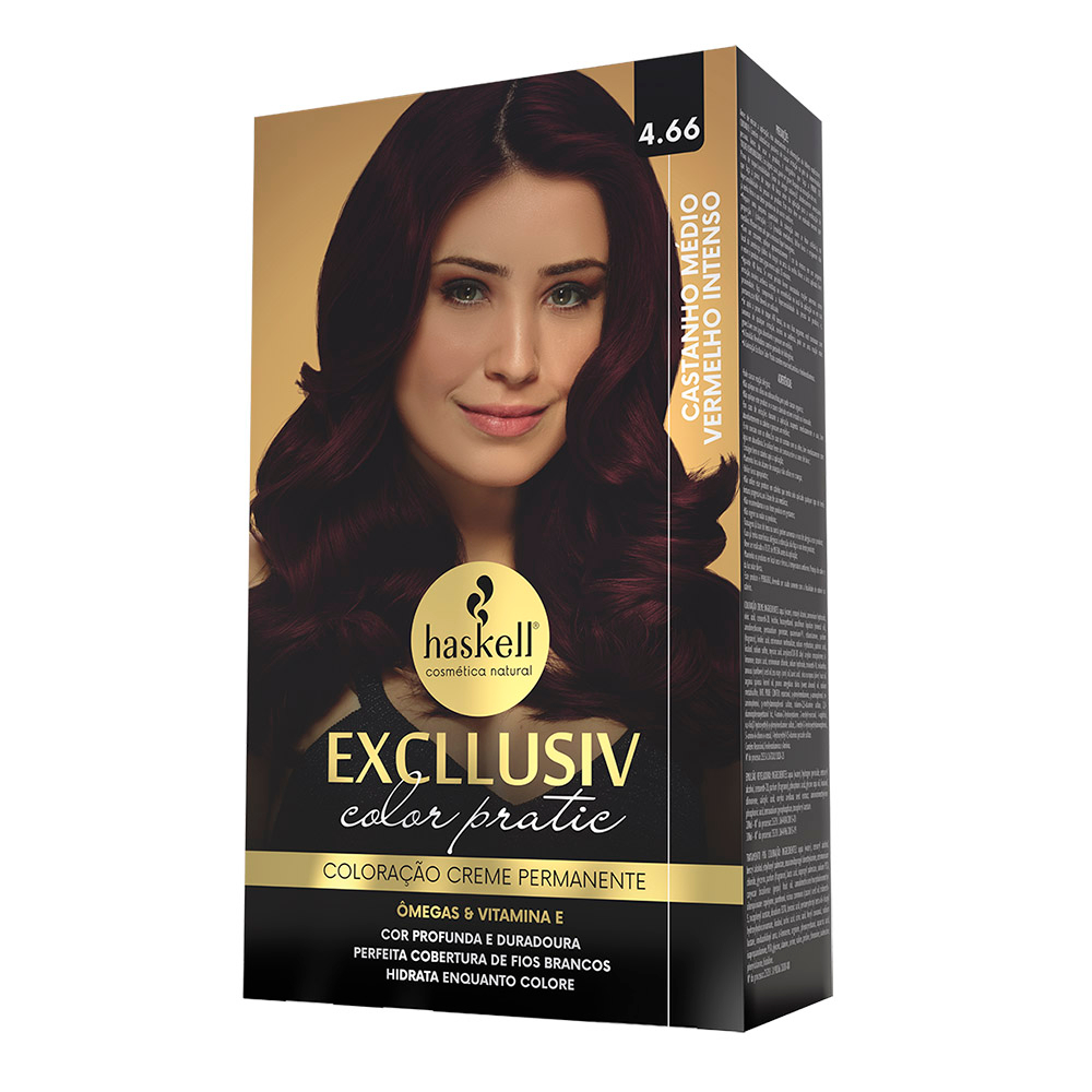Kit Color Pratic 4.66 – Castanho Médio Vermelho Intenso Haskell