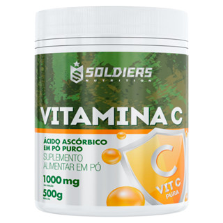 Vitamina C em Pó - Ácido Ascóbico 500g - 100% Puro Importado - Soldiers Nutrition