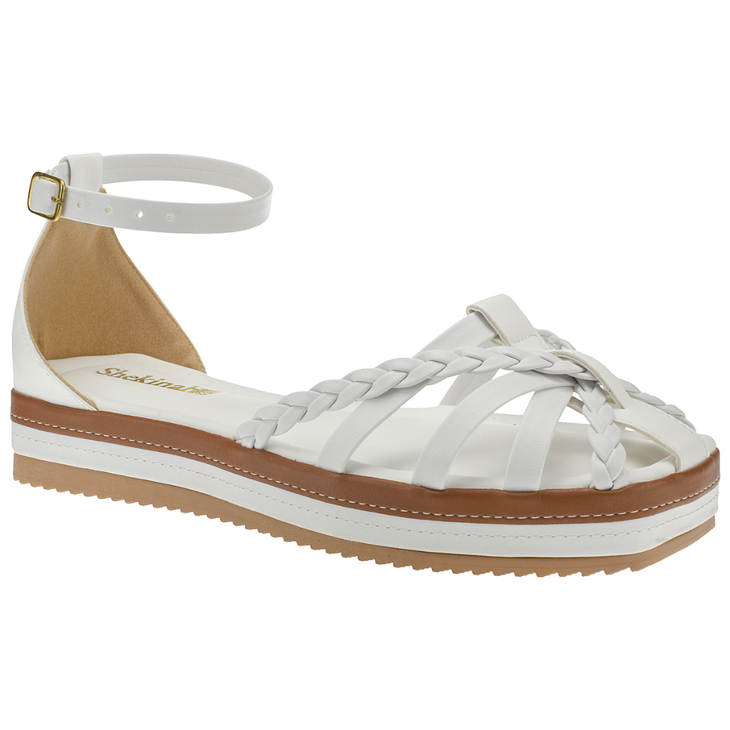 Sandália Feminina Rasteira Plana Slide Plataforma Flatform Shekinah Moda Estilosa Festa Confortável - Women Shoes